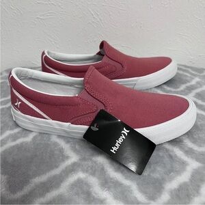 Hurley Women's Rose Mauve Slip-On Canvas Sneakers